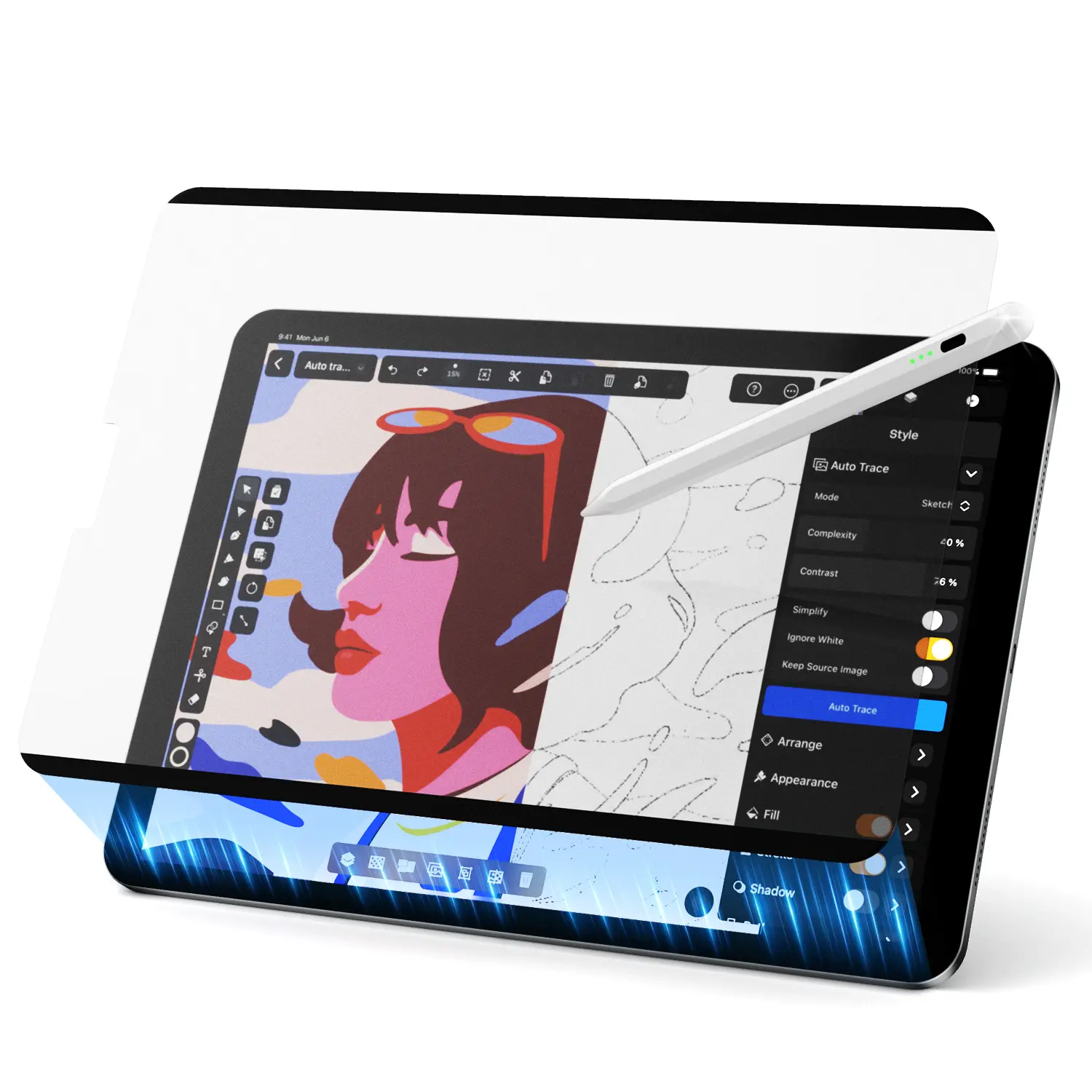 Magnetic Paper-Feel Screen Protector for iPad Pro 10.5" & 11", Reusable & Anti-Glare Detachable Matte Film for Watching Movies, Note-Taking, Sketching & Daily Work Applicable to: iPad Air 3rd Gen, iPad Pro 1st/2nd Gen, All Daily Users.