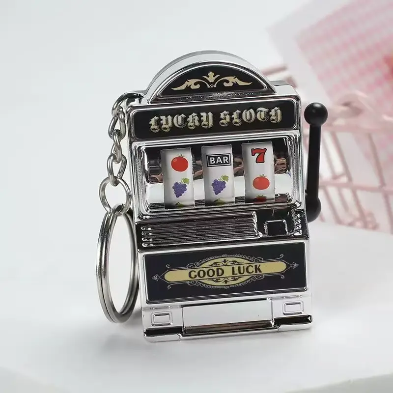 Fruit Machine Keychain - Electroplated Silver