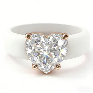 Trending Square Zircon Silicone Ring Set for Women - Stackable Minimalist Jewelry, Versatile Statement Accessories