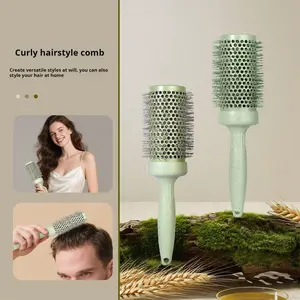 Ceramic Coated/Ionic Thermal Barrel, Anti-Static Heat-Resistant,Non-electronic, Self-Standing Round Quick Styling Brush, Great Blowout,Blowout Volume, Wave Styler