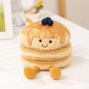 Hot JellyCat Pancake Keychain Desktop Decoration Cat And Dog Companion Toy Pet Holiday Gift