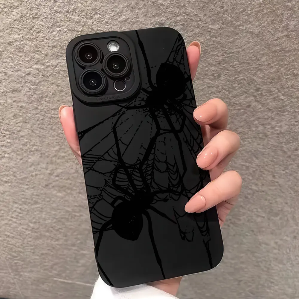 Minimalist Black Spider Web Textured Matte TPU Phone Case - Phone  Protective Cover, Precise Cutouts, Decorative Tech Accessories for iPhone  17,16,16E,15,14,13,13 Mini,12,12 Mini,11,X,XS,XS Max, Ideal Holiday Gift -  TikTok Shop