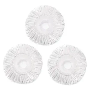 3 Pack White Spin Mop Replacement Head, Microfiber Spin Mop Refills,Mopnad, Cassabel and Other 360 Spin Mop Systems
