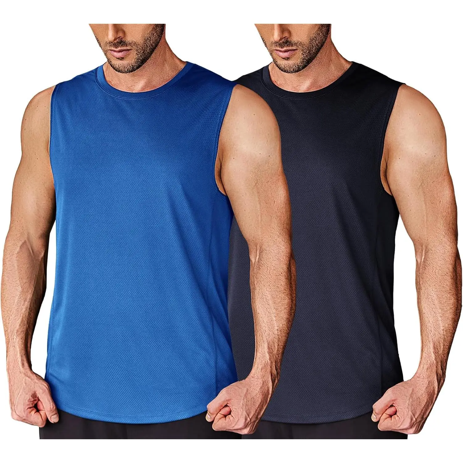 COOFANDY Men's Vests Workout Gym Tank Tops Dry Fit Pack Sleeveless Muscle Shirts Breathable Running Tank