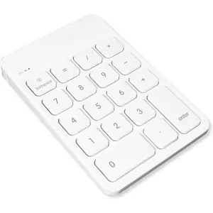 Number Pad for Laptop, , , iMac, MacBook Pro/Air, Ipad, Windows PC, Tablet, or Desktop  - Rechargeable 18 Key  Numeric Keypad - White  10 Key Numpad