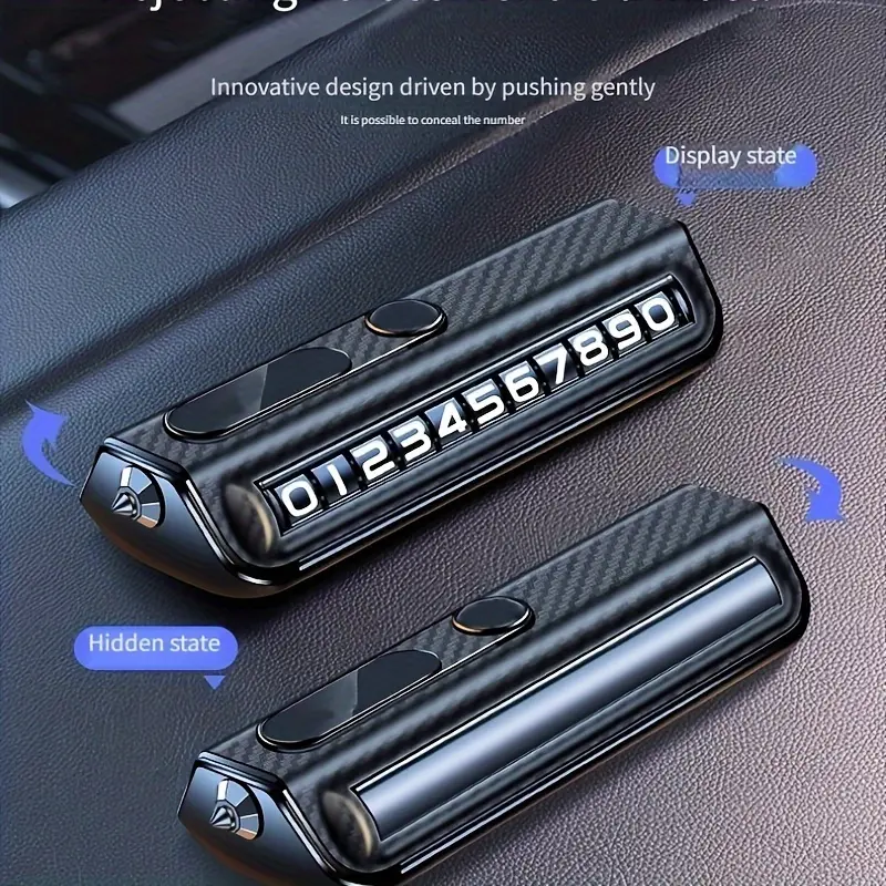 1PC Temporary parking, mobile phone, mobile phone, moving car number plate, ornament, car mounted moving license plate, car interior window breaker, number retention safety hammer, Car Accessories