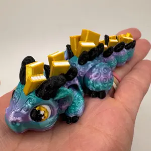 3D Printed Book Dragon – Mini Reading Dragon Figurine