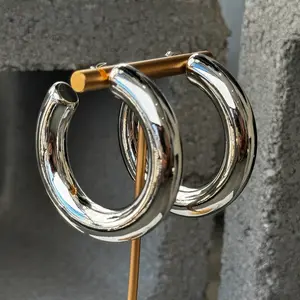 Talk Back Chunky Hoop Earring