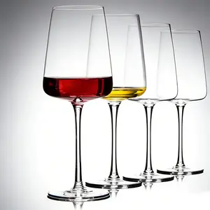 Hand Blown Red Wine Glasses Set of 4, 19 oz Drinkware - Unique Gift for Wedding, Birthday,Christmas, Party