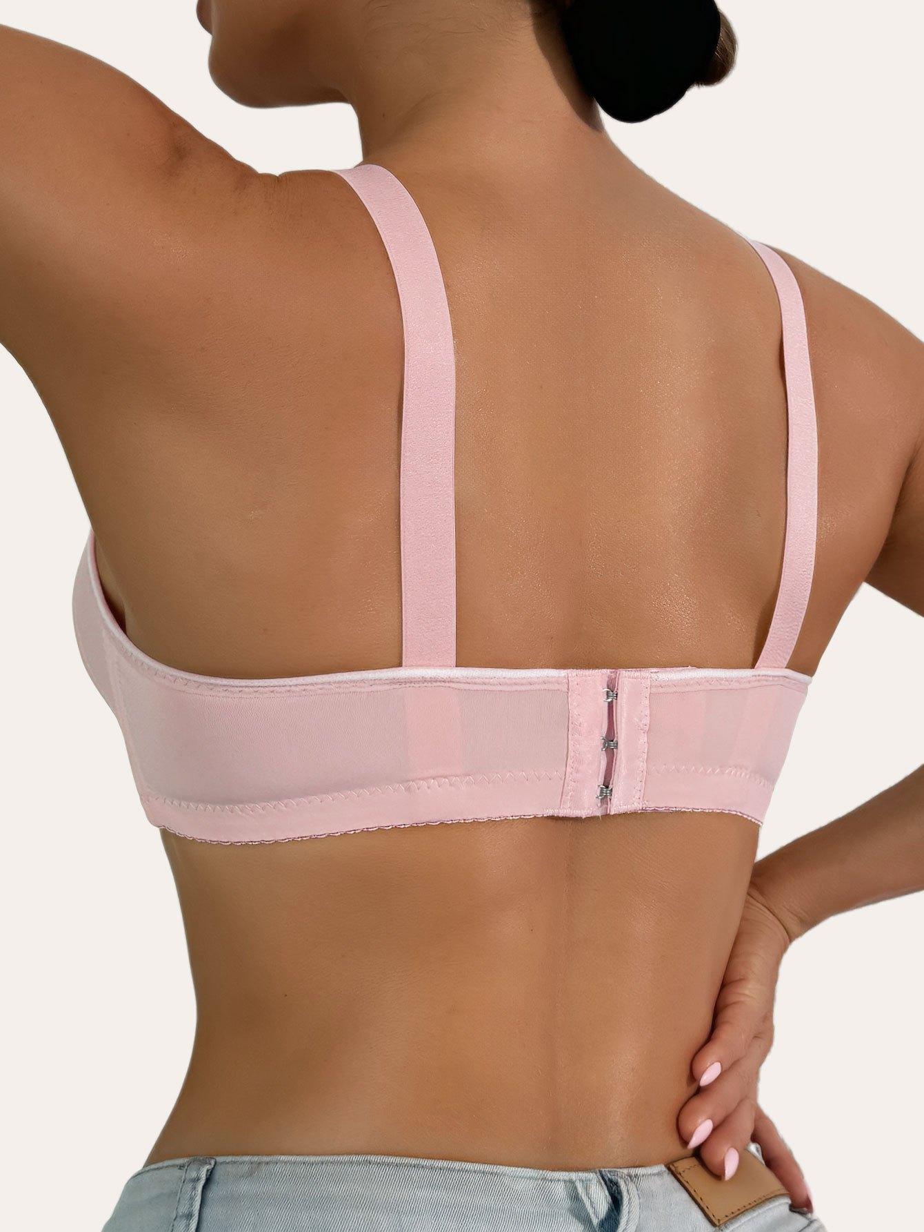 1pc Women's Delicate Bra with Adjustable Wide Straps, Non-Removable Pads, Push-Up Comfort Underwear in 6 Colors, Suitable for Various Occasions and All Seasons