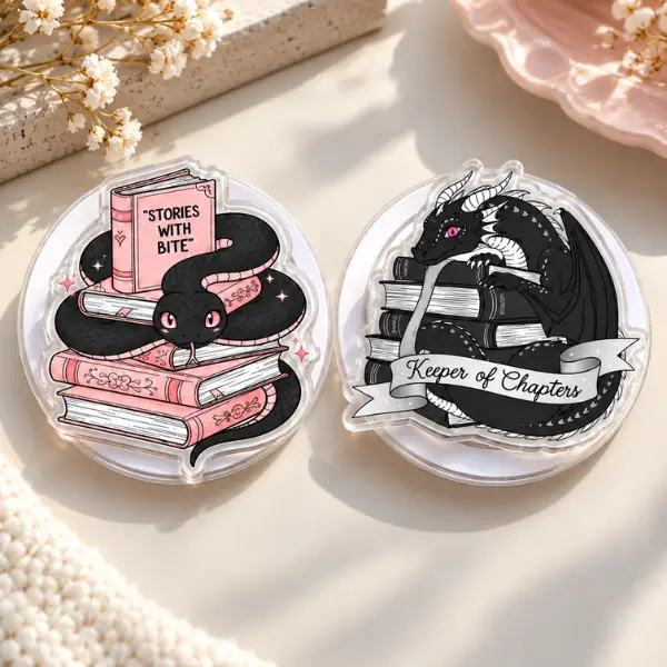 Bookish Dragon & Serpent MagSafe Phone Grip Collection, Fantasy Reader & Cute BookTok PopSocket Set, Aesthetic Novel Lover Accessory