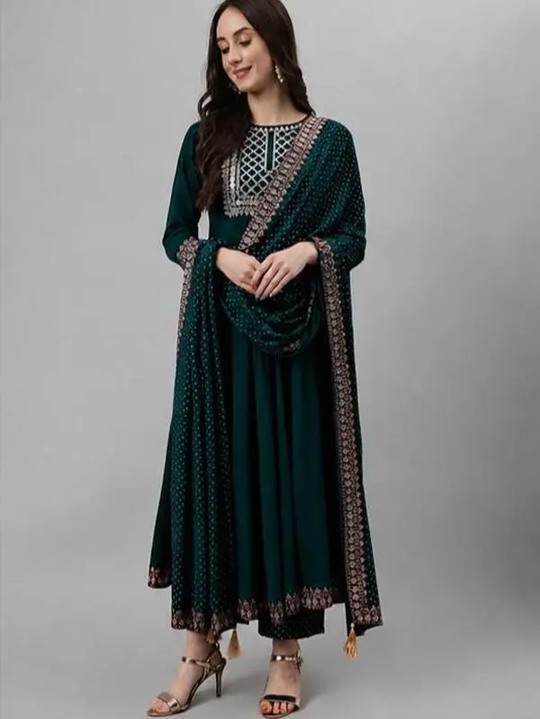 Elegant  Digital Embroidery 3Pcs Suit  Collection For Women
