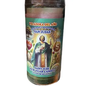 Saint Jude 14 Days New Year Candle 12 Color Scented Aromatica San Judas for Health Love