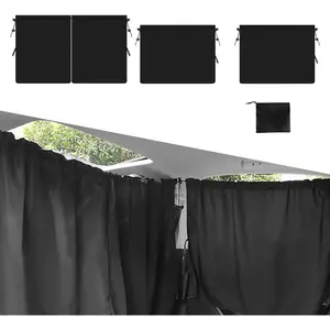 3PCS Car Window Shades Kit, UV Protection Privacy Sunshade Covers, Removable Divider Curtains & Side Window Shades, Universal Car Interior Accessories for Sleeping Traveling Camping