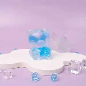 Pawtoto Little Bear Bobo Ball Blue Squishy Toy Handmade Food Grade Silicon Creamy Clay Feel Soft Quick Rebound