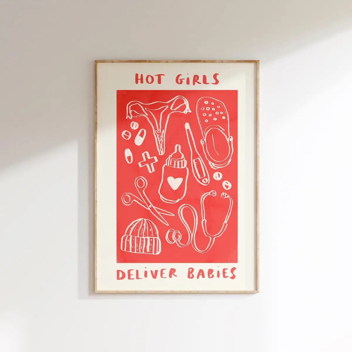 Midwives Save Lives Wall Art - Hot Girls Healthcare Print, Poster Unframed - 5 size, 8x12 to 27x40