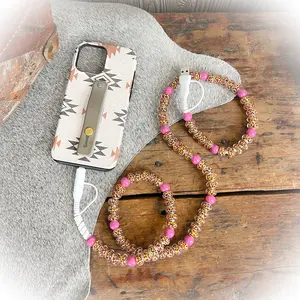 Pink & Cheetah Print Beaded Charging Cord Pink & Cheetah Print Beaded Charging Cord