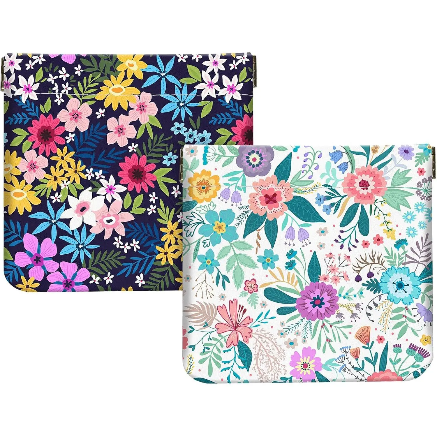 Yellow and blue floral print