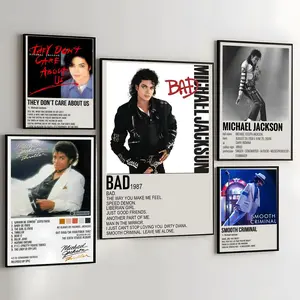 PIKPAKA M-Michael J-Jackson Singer Album cover Poster Effortless Style Upgrade HD Wall Art | Waterproof Peel & Stick Trendy Decor | Fade-Resistant Durable Style | Chic Home Gift for Any Space