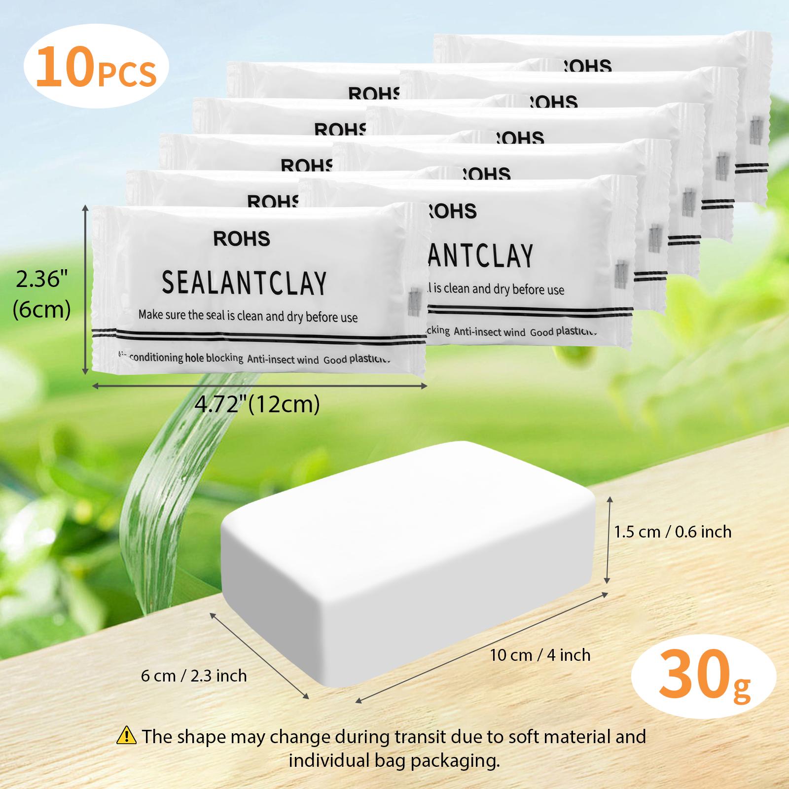 10Pcs Professional Sealant Clay - Waterproof & Anti-Insect Wall Hole Filler Mud, Sticky Pipe Repair Putty for Air Conditioning Holes & Wall Cracks, Non-Toxic Quick Drying Mastic for Home Repair 10Pcs Professional Sealant Clay - Waterproof & Anti-Insect Wall Hole Filler Mud, Sticky Pipe Repair Putty for Air Conditioning Holes & Wall Cracks, Non-Toxic Quick Drying Mastic for Home Repair