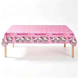Sanrio Hello Kitty PVC Disposable Tablecloth - 1 Sheet, Home & Festive Party Supplies Table Cover