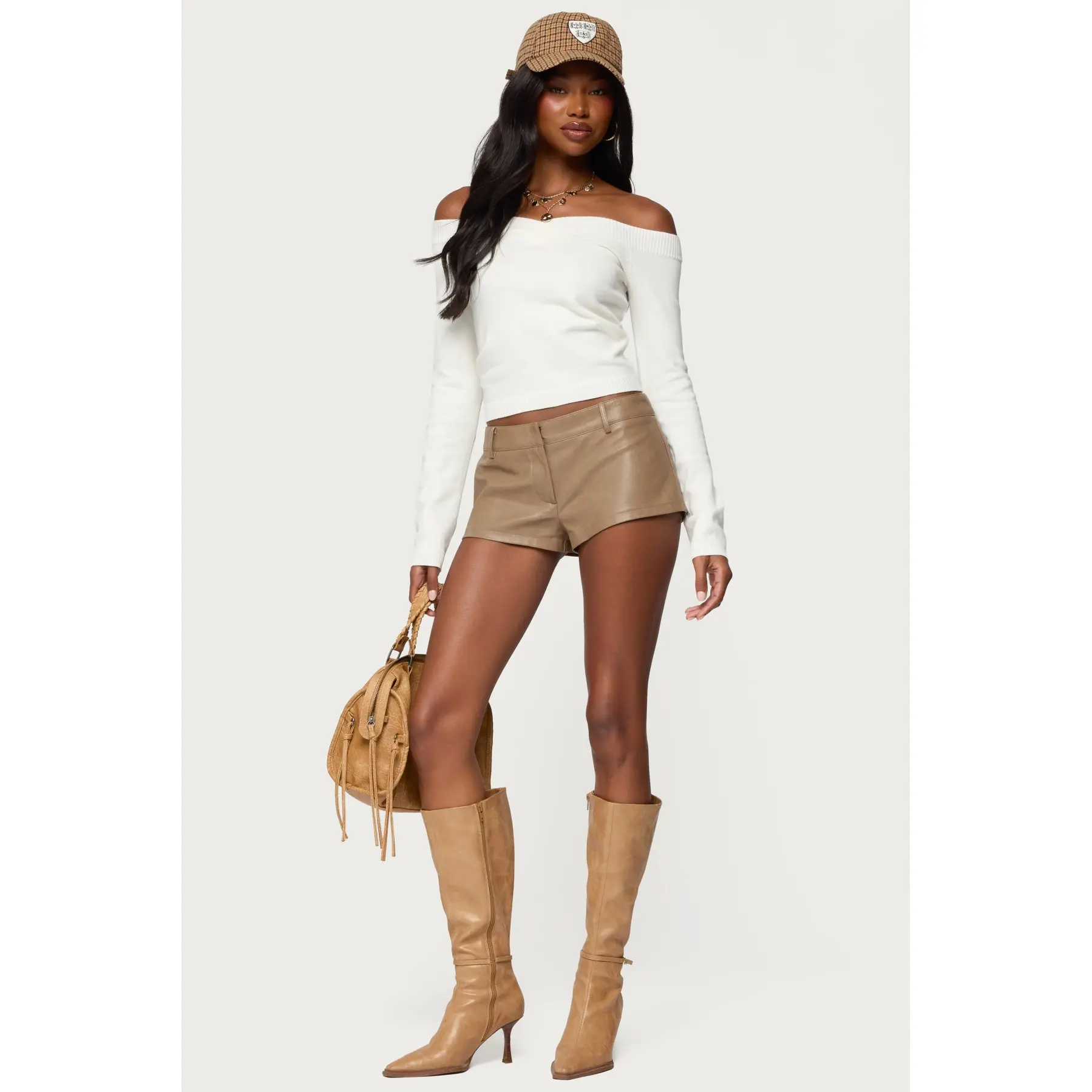Melaney Faux Leather Micro Shorts Melaney Faux Leather Micro Shorts