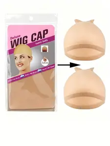 Skin Tone Invisible High Elastic Wig Net Cap, Wig Grip Cap, Wide Band Non-Slip Breathable, Daily Wear & Styling Accessory, 1 Package