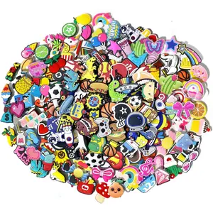 35,50,100 Pcs Random PVC Shoe Charms,Garden Shoes Cute Shoe Charms Wristband Bracelet Decoration with Different Designs Shape for Girls,Boys and Adult Party Gift