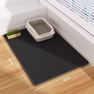Extra-Large Cat Litter Mat, Anti-Tracking, Prevents Spillage Outside the Litter Box, Double-Layer Filtration, Leak Control, Pet Supplies for Cats
