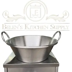 Cazo grueso (38qts) doble fondo acero inoxidable