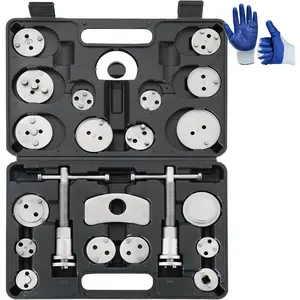 24pcs Heavy Duty Disc Brake Caliper Tool Set Disc Brake Caliper Compressor Wind Back Tool Brake Spreading Tools (Black)