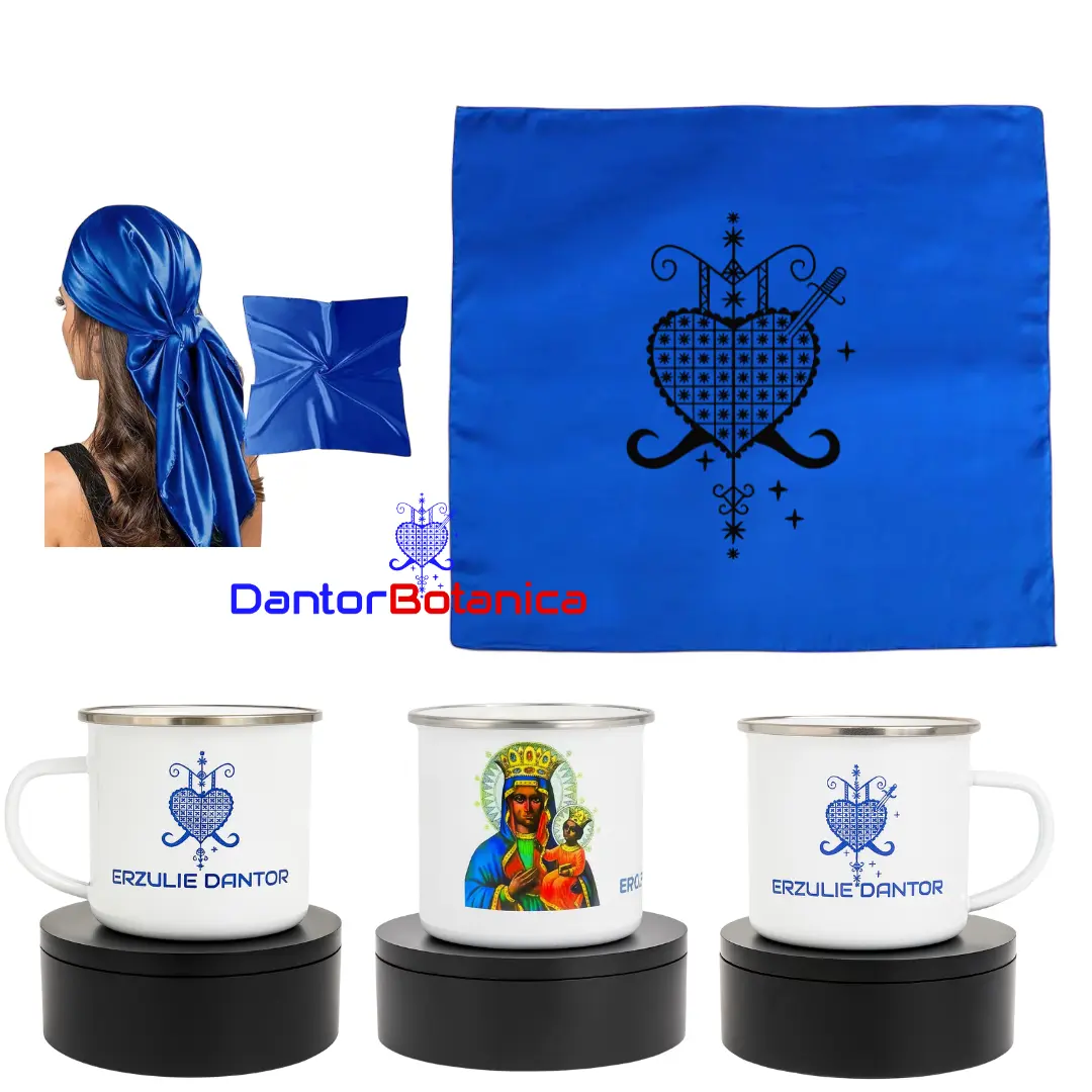 MOUCHOIR LWA Kode Emaye Lwa Mouchwa lwa Erzulie Dantor scarf African Saint Barbara Sacred Symbolism Religious MOUCHWA LWA Ezili Danto DANTOR VEVE Erzulie DantorKode Emaye