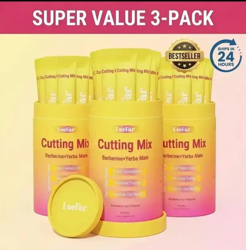 Drink Mix Powder Dietary Supplement, With Berberine, Chromium, 5‑HTP, Yerba Mate & Magnesium, Support Overall Well‑Being, 30 Servings