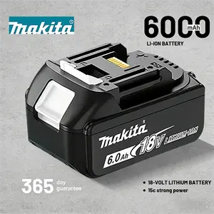 Makita 18V LXT 6.0Ah Lithium-Ion Battery, Extended Runtime for Cordless Power Tools, High-Capacity Battery Pack with 4-Stage LED Fuel Gauge