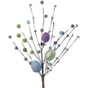 15" Pearlized Easter Egg & Pip Spray Dark Colors