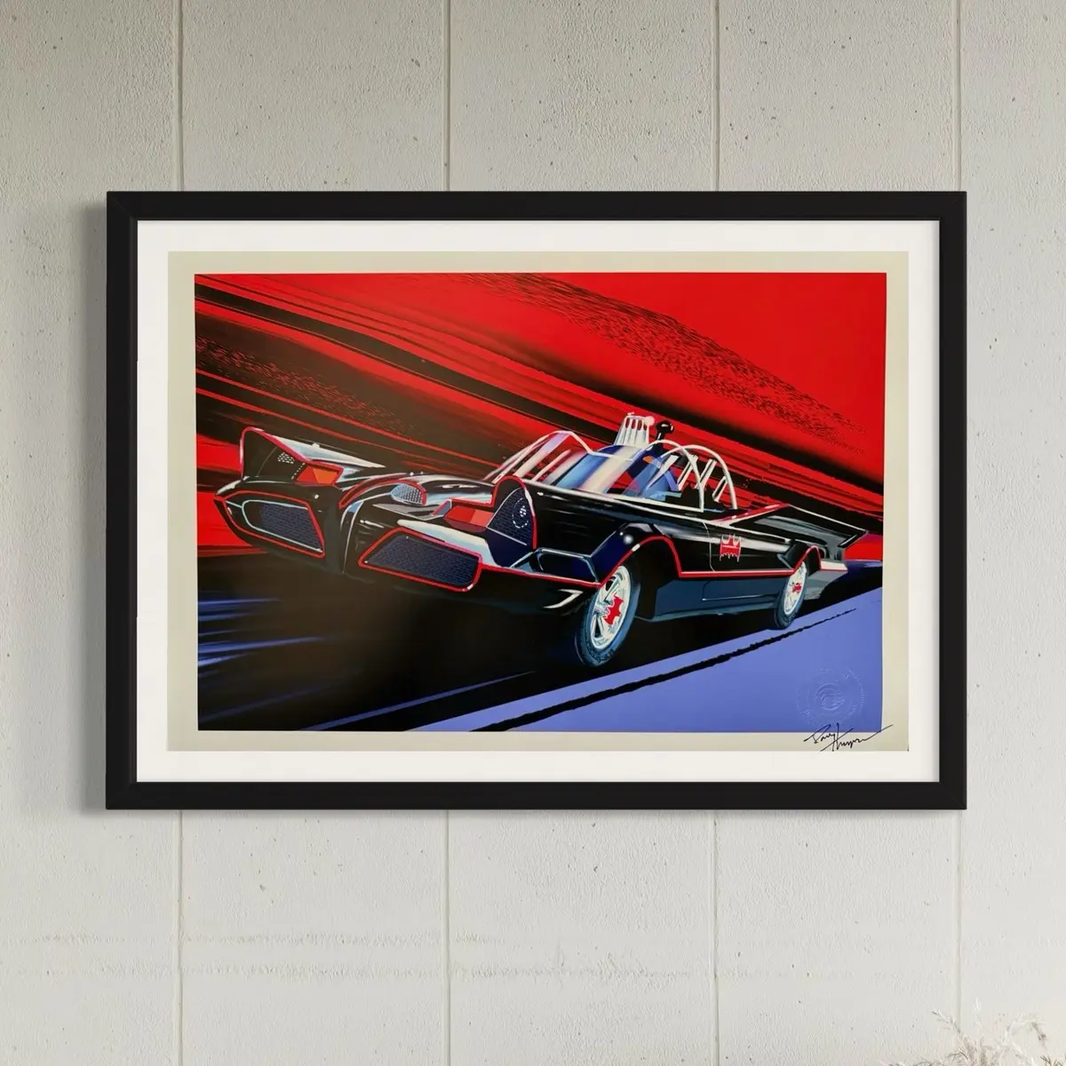 Daryl Thompson Batmobile Print Artwork - Unique and Original Piece of Art
