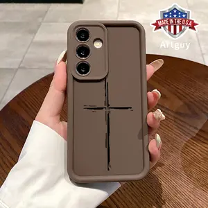 Numbered Cross Cover Advanced fashion gift Case for Samsung S24 ultra plus S25 S23 S22 Ultra Plus Shockproof Non Slip Military-Grade Protection Silicone Cover
