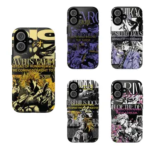 JoJo's Bizarre Adventure character Phone Case Anime Dio, Jotaro Cover for iPhone 17, 17Pro, 16, 15, 14, 13, 12, Samsung S25, S24, S23 S22