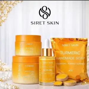 Turmeric glow skincare set vitamin c serum in(4 pieces)