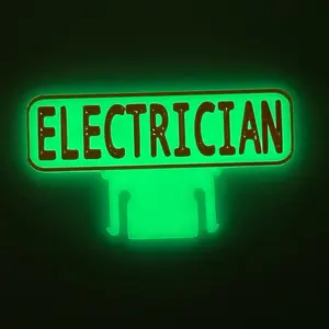 Electrician glow-in-the-dark hard hat clip - High-Quality PLA, Versatile Design for Full Brim, Cap Style, and Bump Caps, Easy to Install