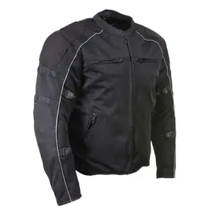Milwaukee Leather Men's CE Armored Textile Motorcycle Rider Jacket - Year Round Wear