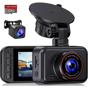Dash Cam Front and Rear, 2.5K Dual Dash Camera For Cars, 2560P Mini Car Camera, 2 inch IPS Screen, 32GB Card Included, WDR Night Vision, 24 Hours Parking Monitor, G-Sensor, Support 256 GB Max