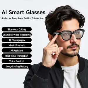 M89 Smart Ai Glasses Real-Time Translation Voice Control, Portable Lightweight Design, Ideal for Travel & Daily Use, Multifunctional Smart Glasses, Smart Eyewear
