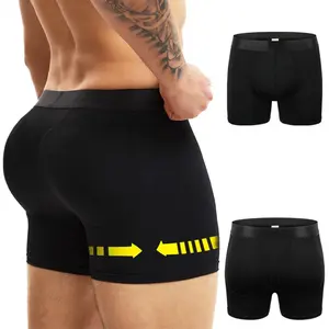 Men's Sexy Butt Lifter Enlarge Push Up Underpants with Removable Pad Boxer Underwear Butt-Enhancing Trunk Shorts Male Panties