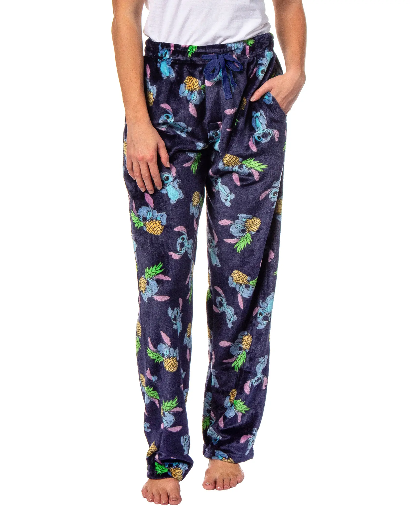 Disney Lilo and Stitch Pajama Pants Pineapple Women's Super Minky Lounge Pajama Pants