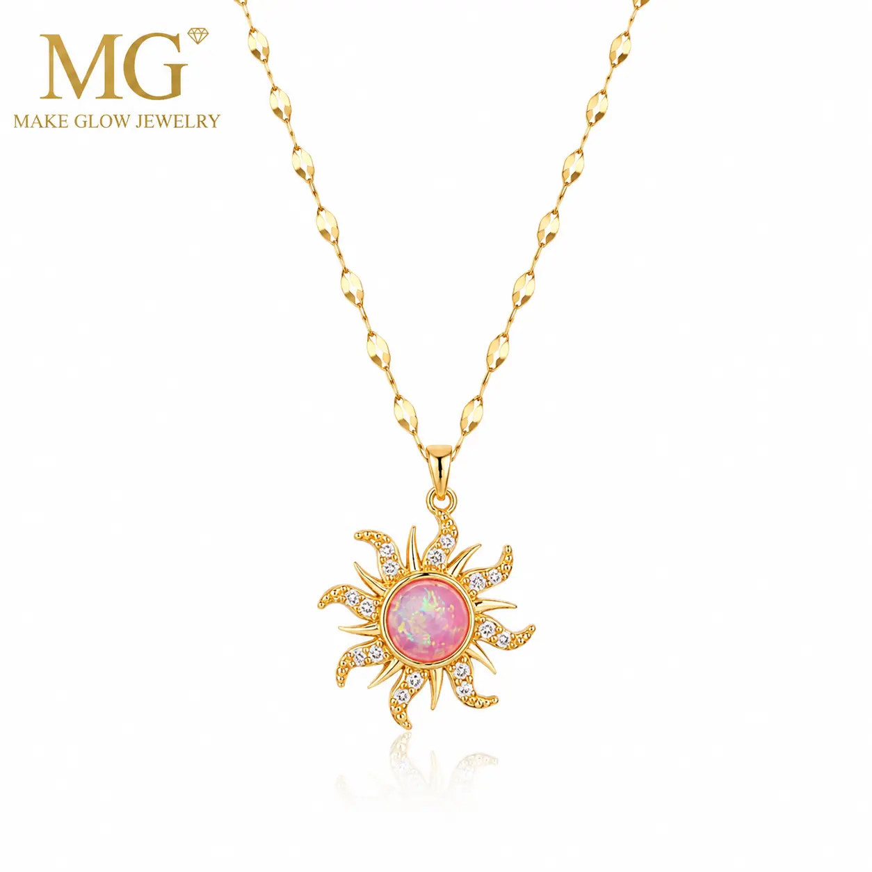 14k gold-plated sunflower necklace, women's pendant necklace, multi-layer polishing process - fashionable women's gift statement jewelryback to school shopping jewelry