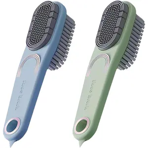 2 Pack Shoe Cleaning Brush Suede Shoe Brush Nubuck Brush Soft Bristle Cleaning Brush Rubber Shoe Brush Long Handle Laundry Brush for Stain Removal Double-Sided Clothes Scrub Brush