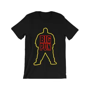 [1pc Cotton T-Shirt] 1pc Big Pun Cotton T-Shirt |   Casual Style, Geometric Graphic, Round Neck, Stretch Fabric, Unisex, All Seasons, Regular Fit, for Sports & Outdoor Activities, Sizes S-5XL