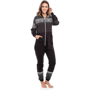 Adult Onesie for Women One Piece Pajama Ladies Jumpsuit Unisex Non Foot PlaysuitGift