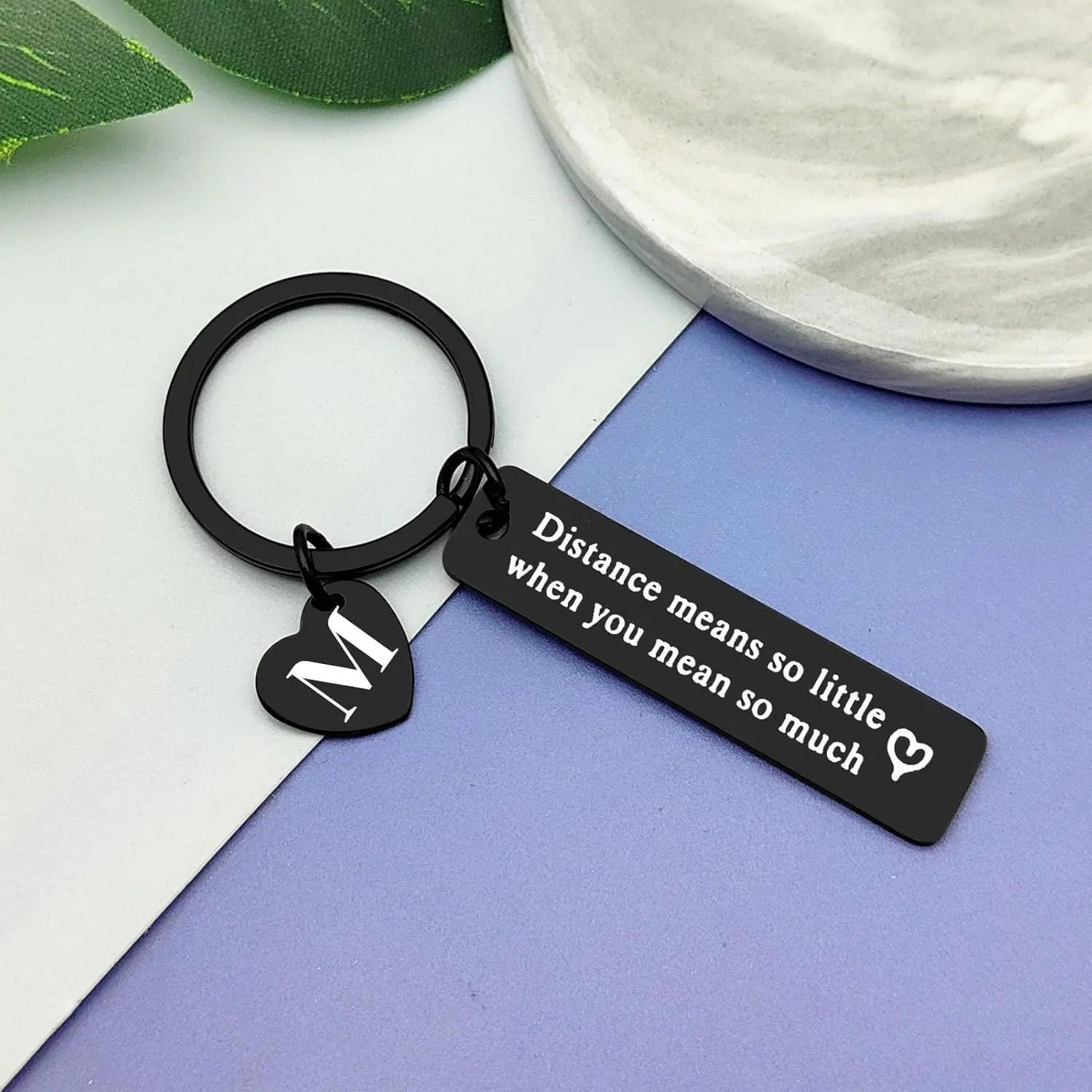 Couple Keychain for Girlfriend Boyfriend His and Her Gift Long Distance Relationship Gifts Anniversary Keychain Gift